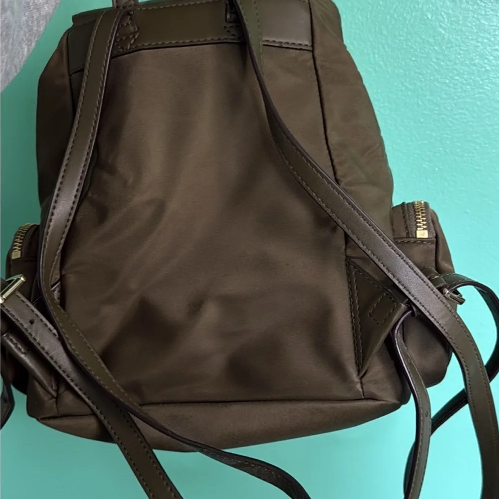 Michael Kors Dark Green Backpack - Picture 2 of 5
